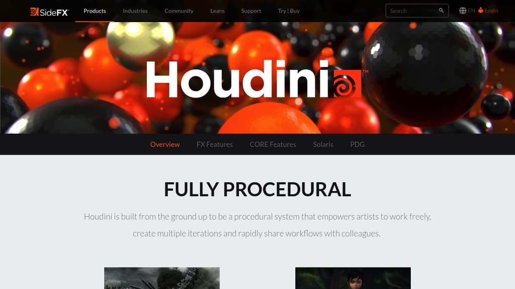 A screenshot of Houdini