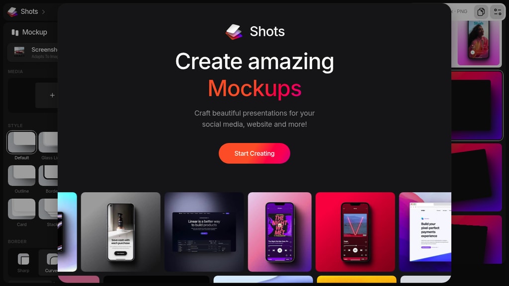 A screenshot of Shots